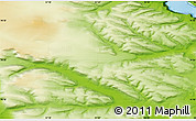 Physical Map of the area around 74° 24' 53" N, 57° 52' 30" E
