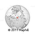 Outline Map of the Area around 74° 24' 53" N, 77° 25' 30" E, rectangular outline