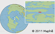 Savanna Style Location Map of the area around 74° 24' 53" N, 83° 13' 29" W