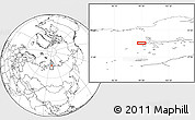 Blank Location Map of the area around 74° 24' 53" N, 99° 31' 30" E