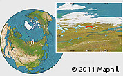 Satellite Location Map of the area around 74° 40' 49" N, 106° 19' 29" E