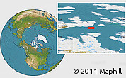 Satellite Location Map of the area around 74° 40' 49" N, 106° 10' 30" W