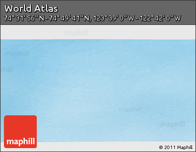 Physical 3D Map of the Area around 74° 40' 49" N, 123° 10' 30" W