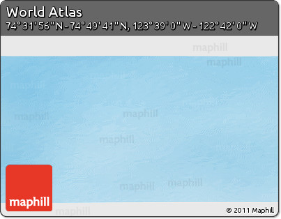 Physical 3D Map of the Area around 74° 40' 49" N, 123° 10' 30" W