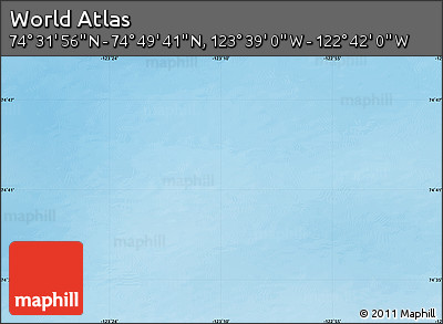 Physical Map of the Area around 74° 40' 49" N, 123° 10' 30" W