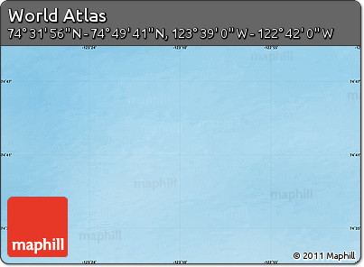 Physical Map of the Area around 74° 40' 49" N, 123° 10' 30" W