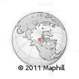 Outline Map of the Area around 74° 40' 49" N, 124° 1' 30" W, rectangular outline