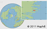 Savanna Style Location Map of the area around 74° 40' 49" N, 21° 10' 29" W