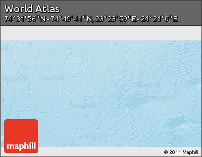 Physical 3D Map of the Area around 74° 40' 49" N, 23° 52' 30" E