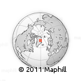 Outline Map of the Area around 74° 40' 49" N, 30° 31' 29" W, rectangular outline