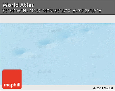 Physical 3D Map of the Area around 74° 40' 49" N, 34° 55' 29" E