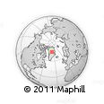 Outline Map of the Area around 74° 40' 49" N, 39° 1' 29" W, rectangular outline