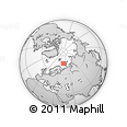 Outline Map of the Area around 74° 40' 49" N, 44° 16' 29" E, rectangular outline