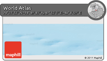 Physical Panoramic Map of the Area around 74° 40' 49" N, 47° 40' 29" E