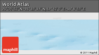 Physical Panoramic Map of the Area around 74° 40' 49" N, 47° 40' 29" E