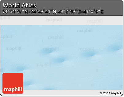 Physical 3D Map of the Area around 74° 40' 49" N, 48° 31' 29" E
