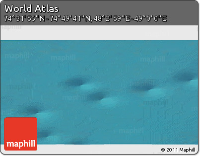 Satellite 3D Map of the Area around 74° 40' 49" N, 48° 31' 29" E