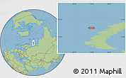 Savanna Style Location Map of the area around 74° 40' 49" N, 52° 46' 29" E
