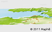 Physical Panoramic Map of the area around 74° 40' 49" N, 56° 10' 29" E