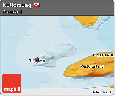 Political 3D Map of Kullorsuaq