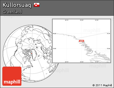 Blank Location Map of Kullorsuaq