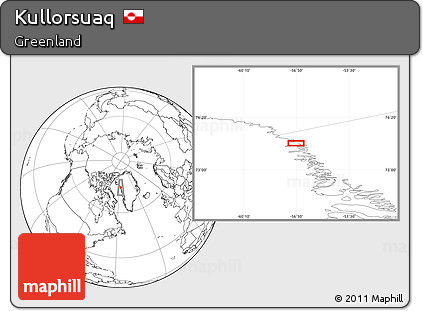 Blank Location Map of Kullorsuaq