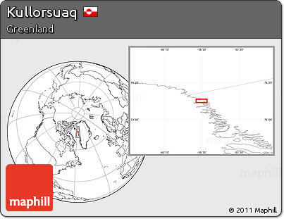 Blank Location Map of Kullorsuaq