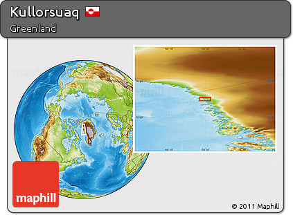 Physical Location Map of Kullorsuaq