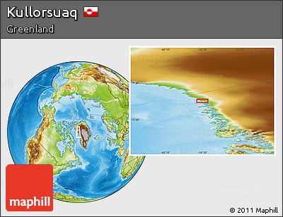 Physical Location Map of Kullorsuaq