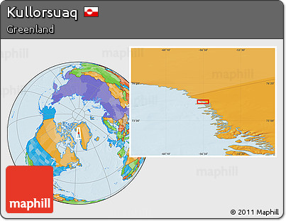 Political Location Map of Kullorsuaq
