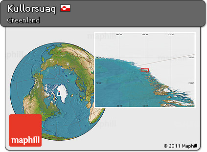 Satellite Location Map of Kullorsuaq