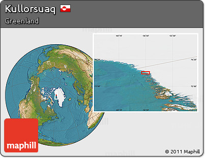 Satellite Location Map of Kullorsuaq