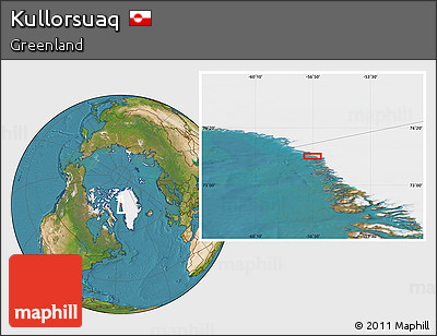 Satellite Location Map of Kullorsuaq
