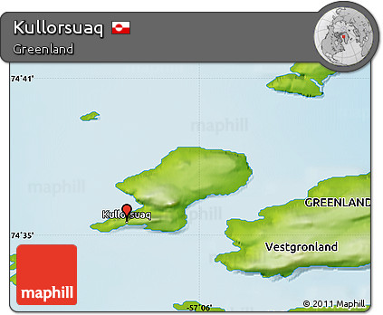 Physical Map of Kullorsuaq