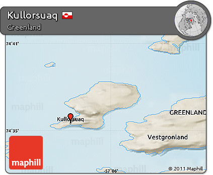 Shaded Relief Map of Kullorsuaq