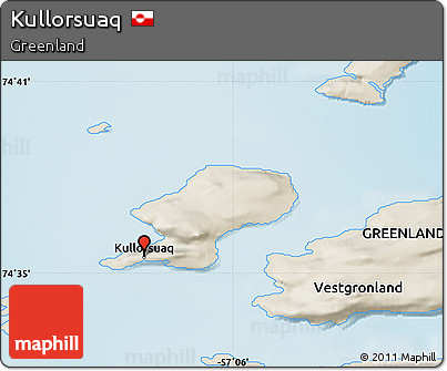 Shaded Relief Map of Kullorsuaq