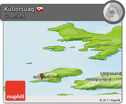 Physical Panoramic Map of Kullorsuaq
