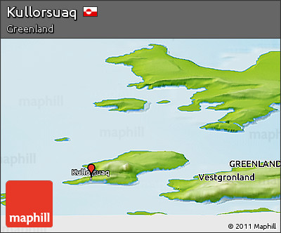 Physical Panoramic Map of Kullorsuaq