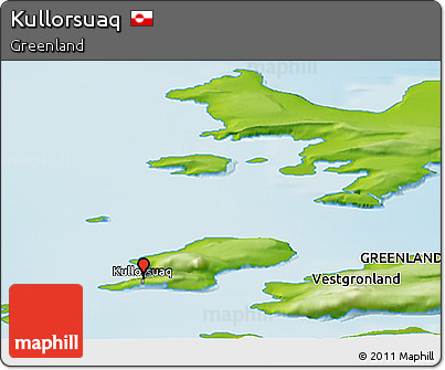 Physical Panoramic Map of Kullorsuaq