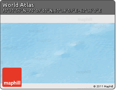 Physical 3D Map of the Area around 74° 40' 49" N, 62° 7' 30" E