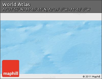 Shaded Relief 3D Map of the Area around 74° 40' 49" N, 72° 10' 30" W