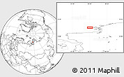 Blank Location Map of the area around 74° 40' 49" N, 85° 4' 29" E