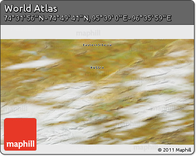 Satellite 3D Map of the Area around 74° 40' 49" N, 96° 7' 30" E