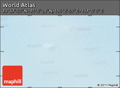 Shaded Relief Map of the Area around 74° 56' 39" N, 116° 31' 30" E