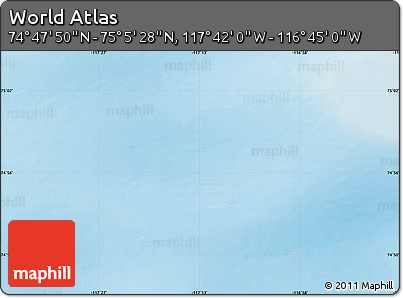 Physical Map of the Area around 74° 56' 39" N, 117° 13' 29" W