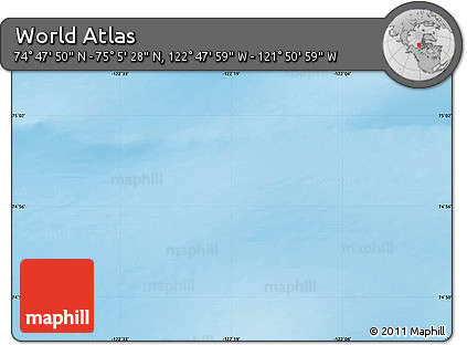 Physical Map of the Area around 74° 56' 39" N, 122° 19' 29" W