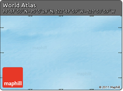 Physical Map of the Area around 74° 56' 39" N, 122° 19' 29" W