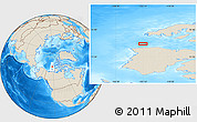Shaded Relief Location Map of the area around 74° 56' 39" N, 123° 10' 30" W