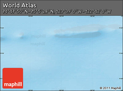 Physical Map of the Area around 74° 56' 39" N, 123° 10' 30" W