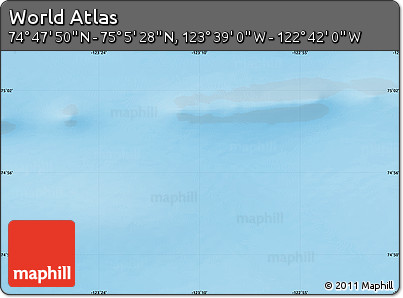 Physical Map of the Area around 74° 56' 39" N, 123° 10' 30" W